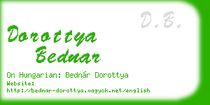 dorottya bednar business card