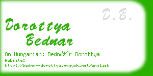 dorottya bednar business card